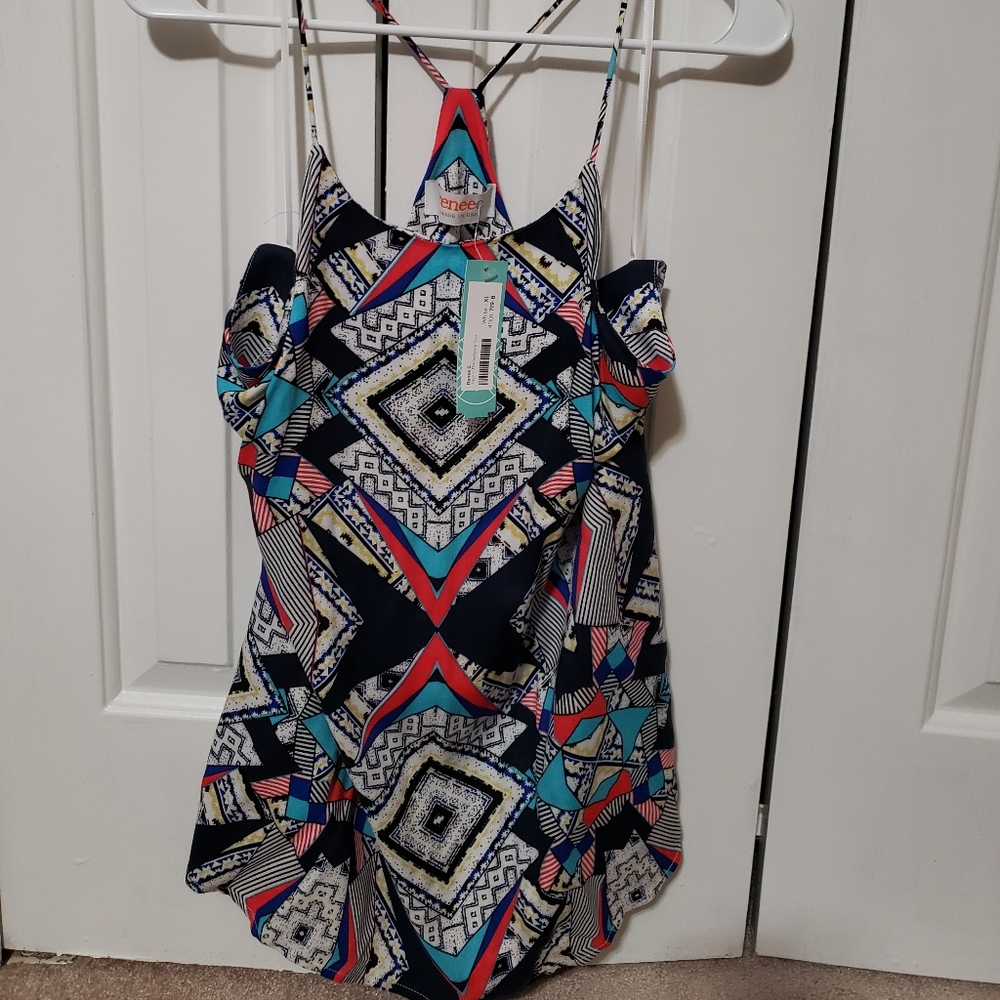 Renee C Strappy Tank Mosaic